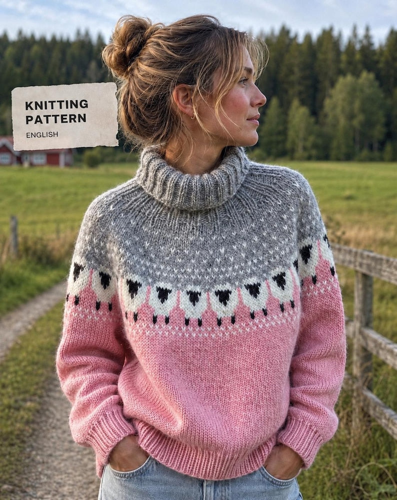 Nordic Sheep Sweater Knitting Pattern