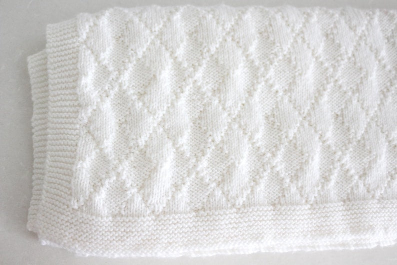Neutral Baby Blanket Knitting Pattern