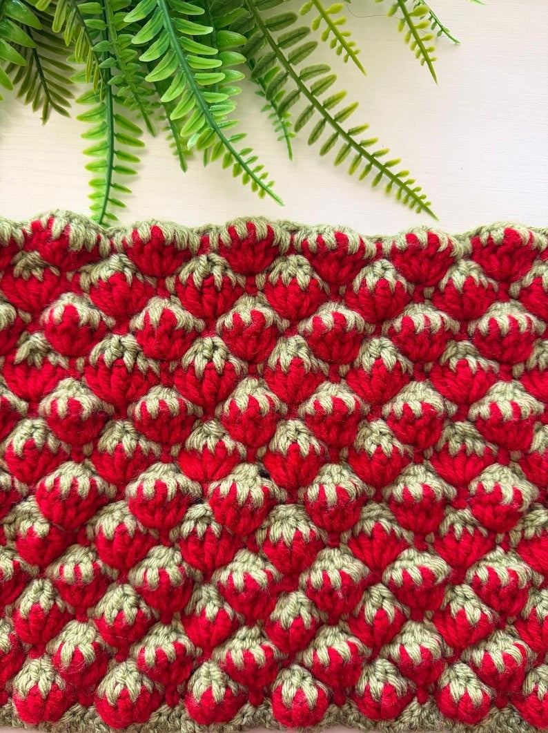 Reversible Strawberry Stitch Crochet Pattern