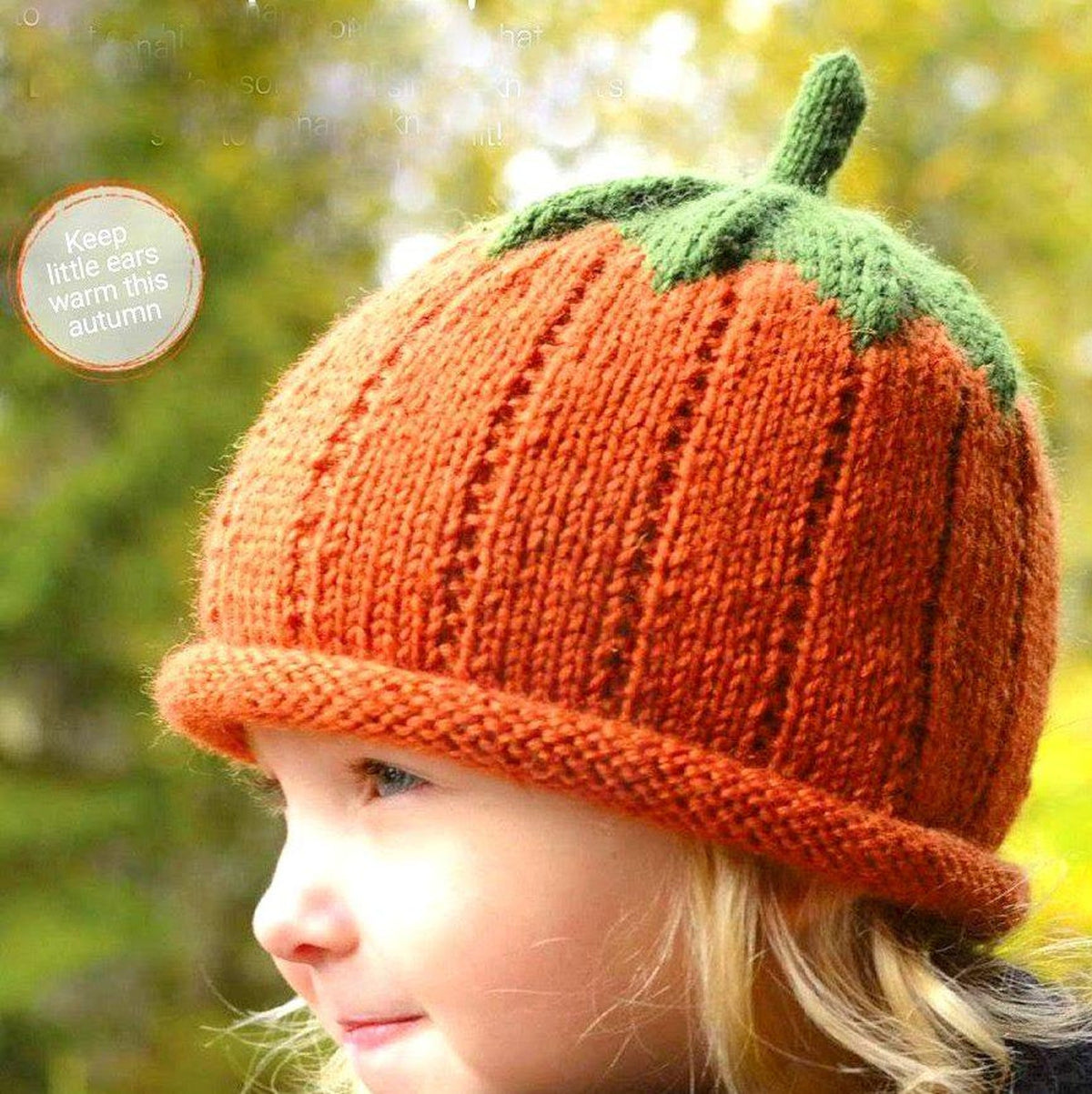 Knitting Pattern PDF Pumpkin Hat Baby Beanie