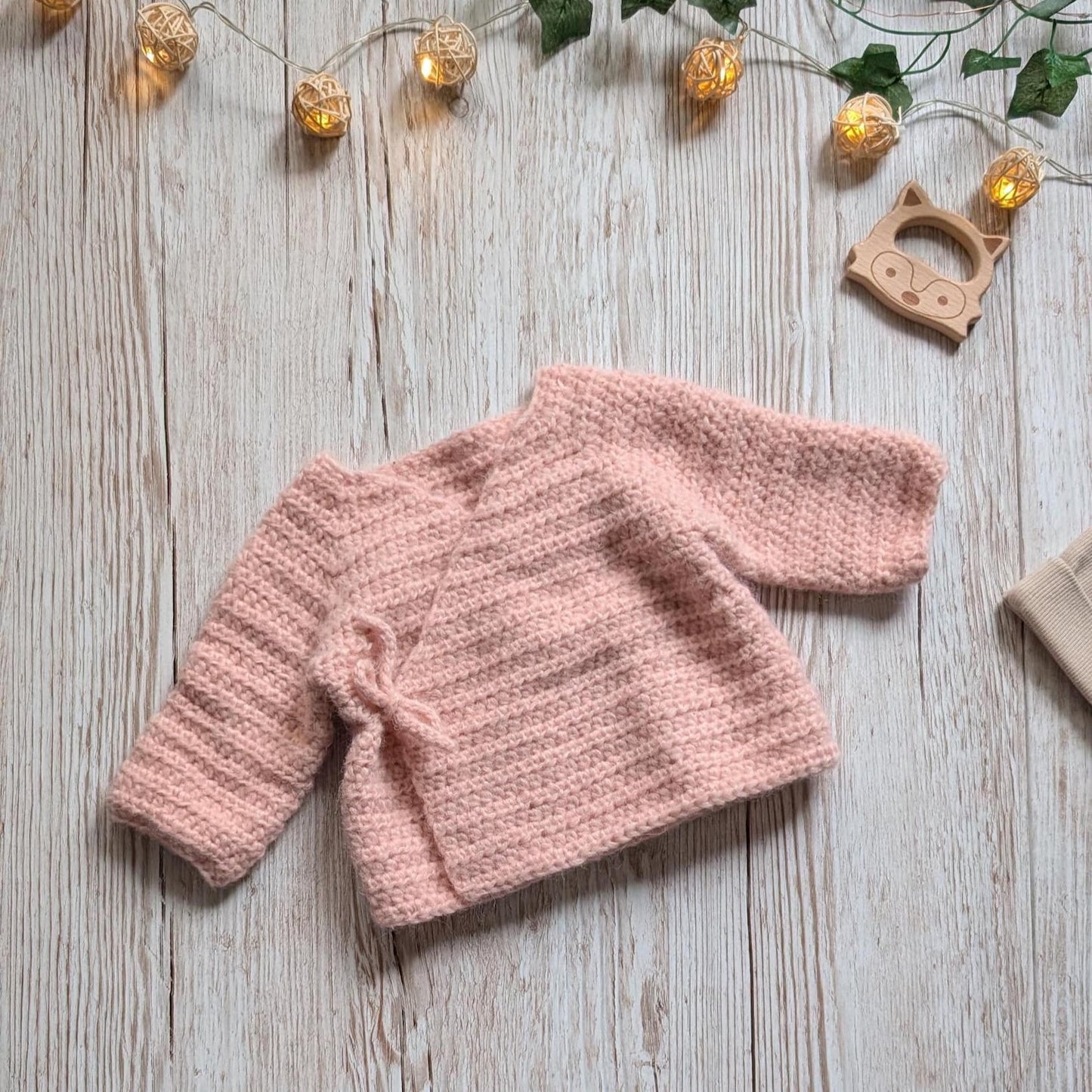 Kimono Style Baby Cardigan Crochet Pattern