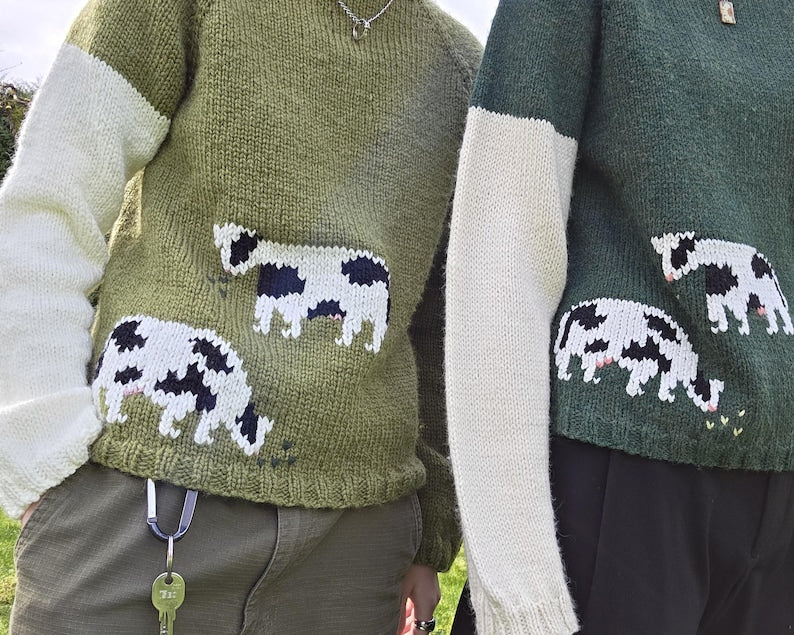 The Cow Sweater knitting pattern