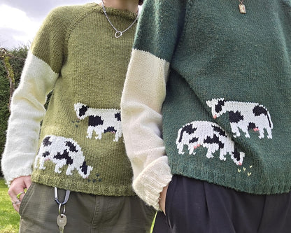 The Cow Sweater knitting pattern
