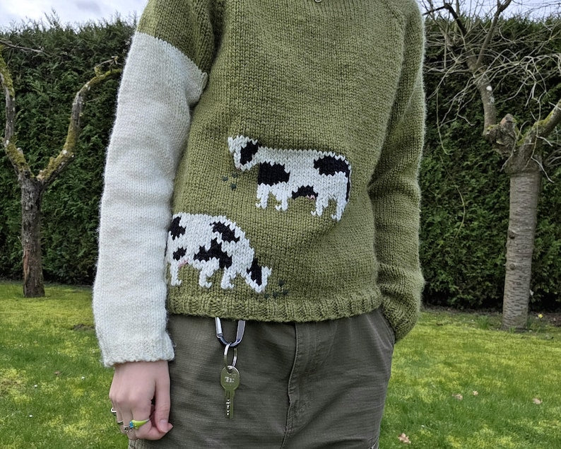 The Cow Sweater knitting pattern