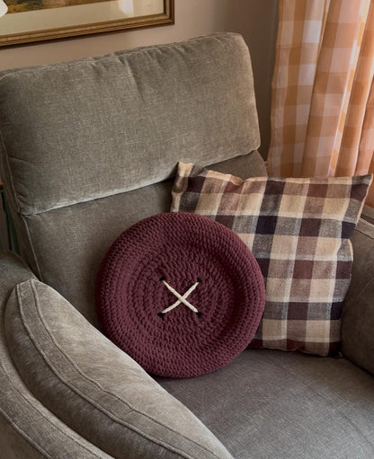 Jumbo Crochet Button Pillow Pattern