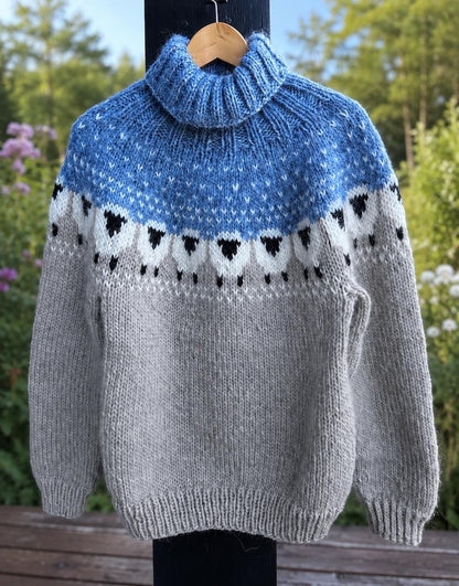 Nordic Sheep Sweater Knitting Pattern
