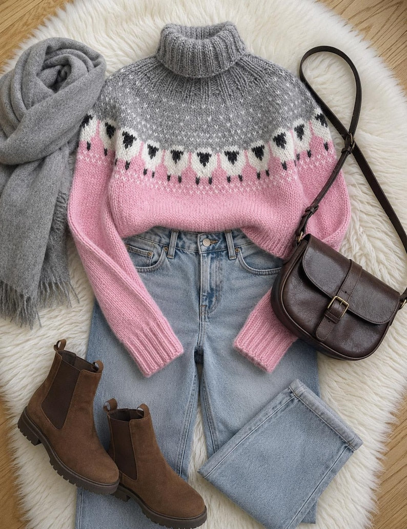Nordic Sheep Sweater Knitting Pattern