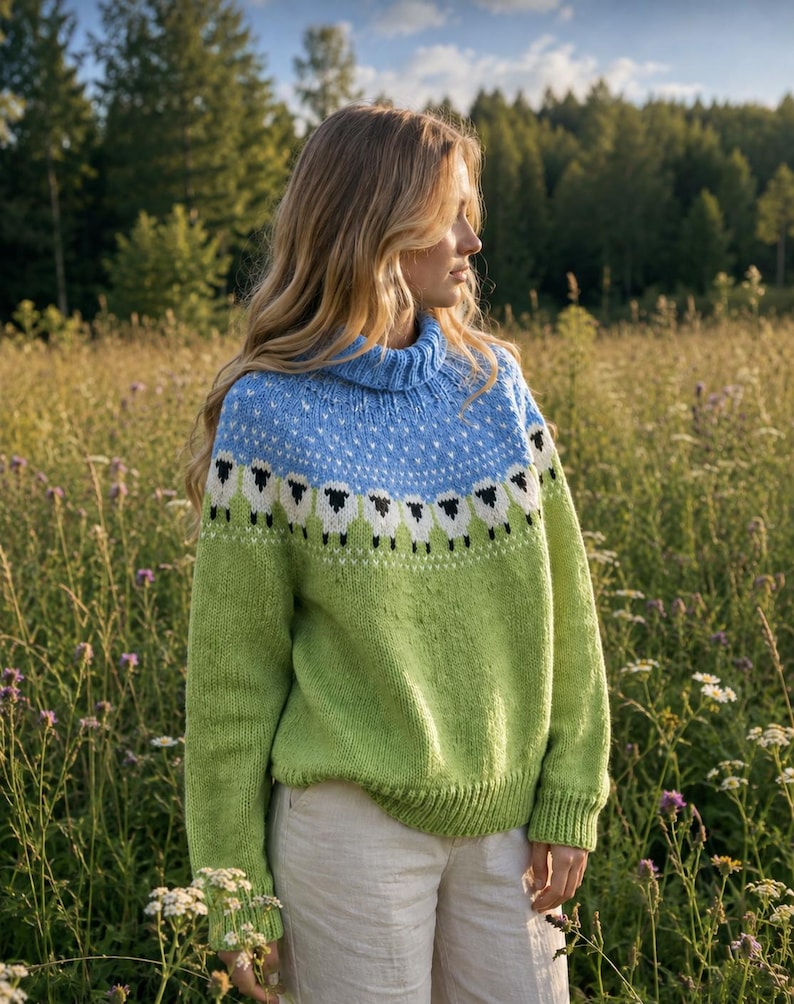 Nordic Sheep Sweater Knitting Pattern