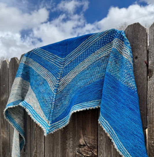Super Girl Textured Knit Shawl Pattern
