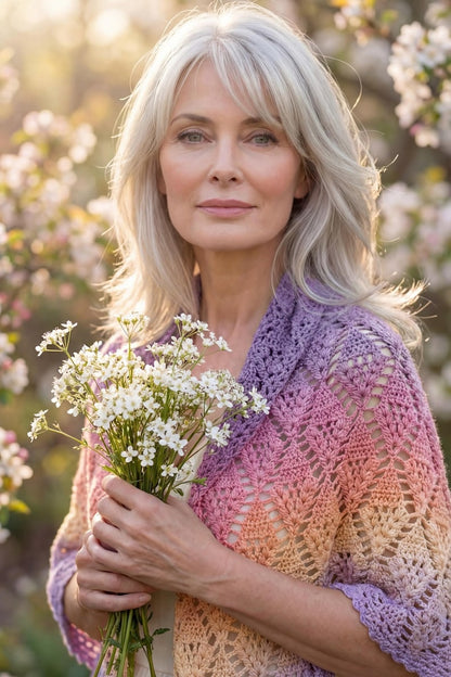 Diamond Tears Shawl Crochet Pattern