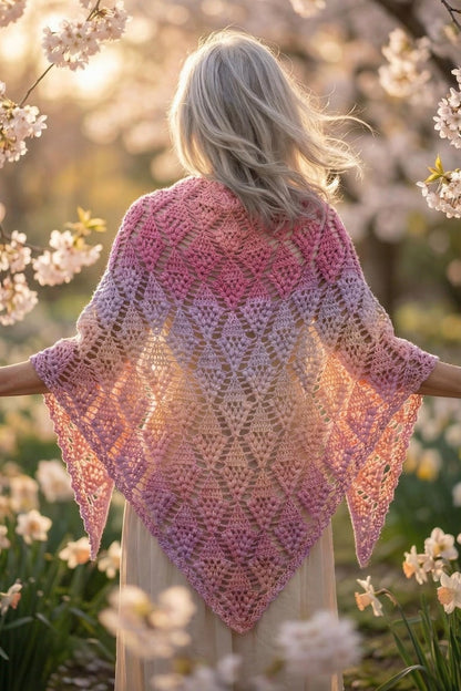 Diamond Tears Shawl Crochet Pattern