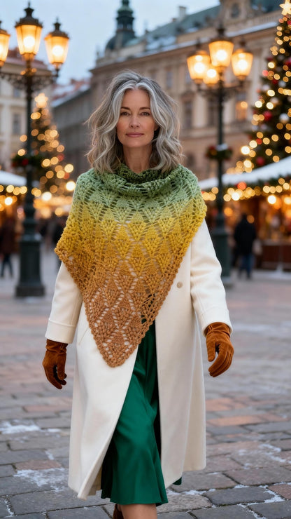 Diamond Tears Shawl Crochet Pattern