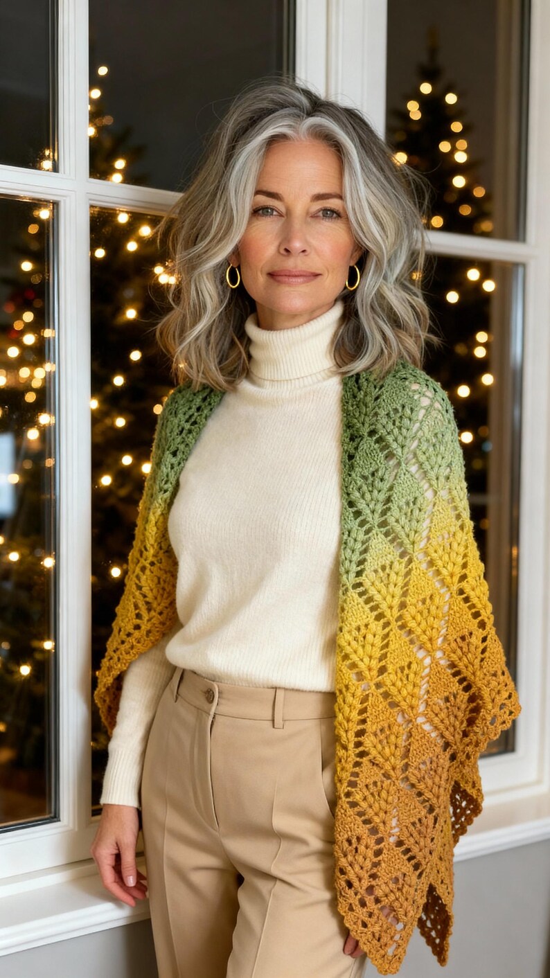 Diamond Tears Shawl Crochet Pattern