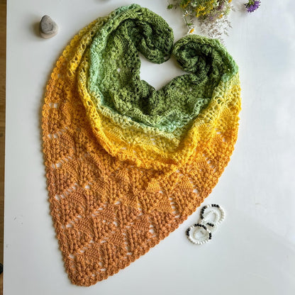 Diamond Tears Shawl Crochet Pattern