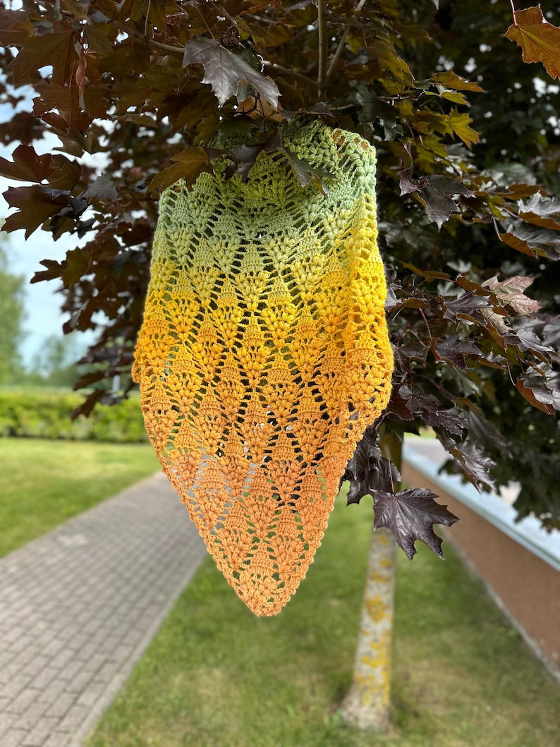 Diamond Tears Shawl Crochet Pattern