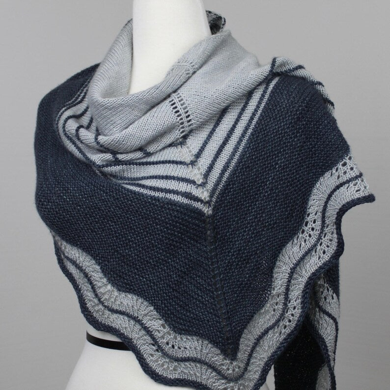On the Contrary Lace Shawl Knitting Pattern