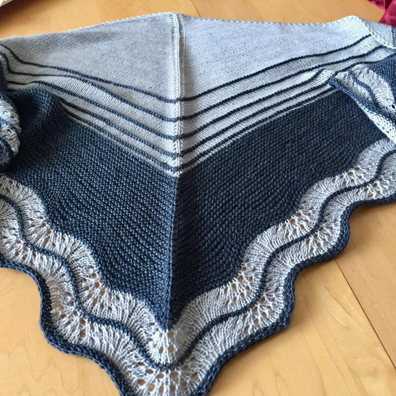On the Contrary Lace Shawl Knitting Pattern