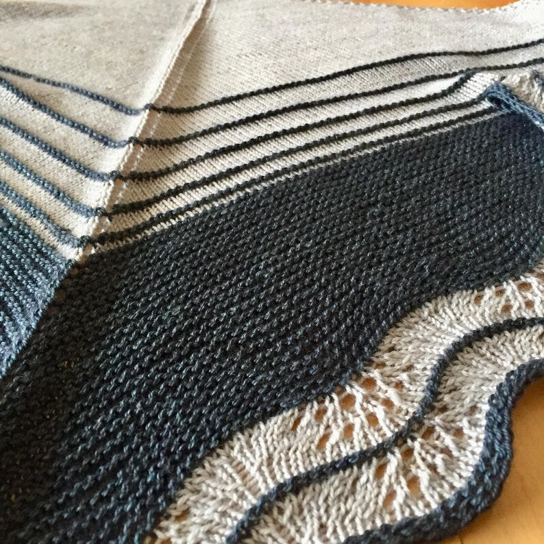 On the Contrary Lace Shawl Knitting Pattern