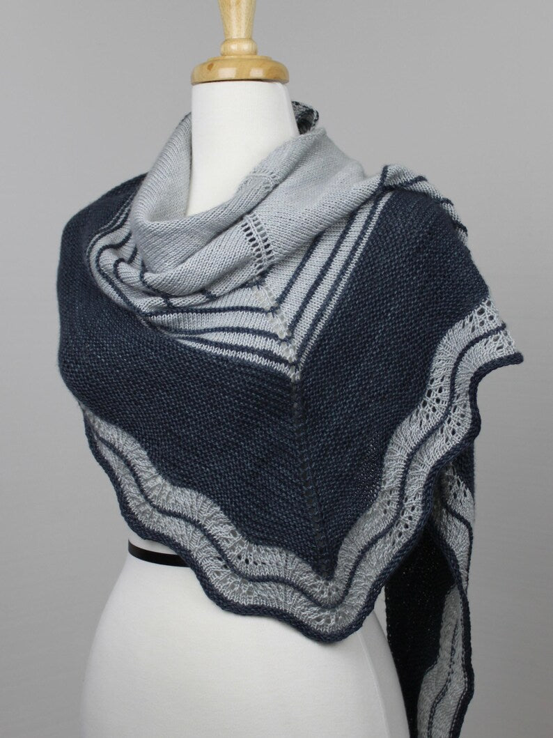 On the Contrary Lace Shawl Knitting Pattern
