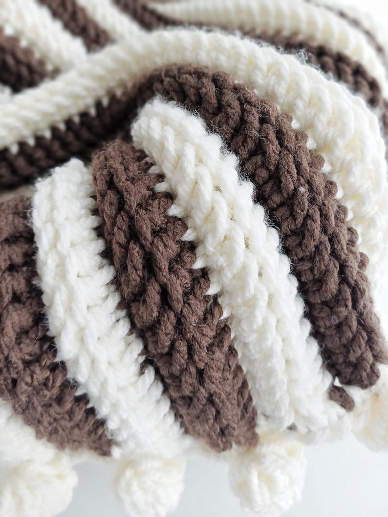 Chunky Crochet Modern Ribbed Blanket Pattern