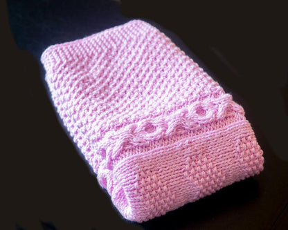 Chunky Baby Heart O-X-O Motif Afghan Knitting Pattern
