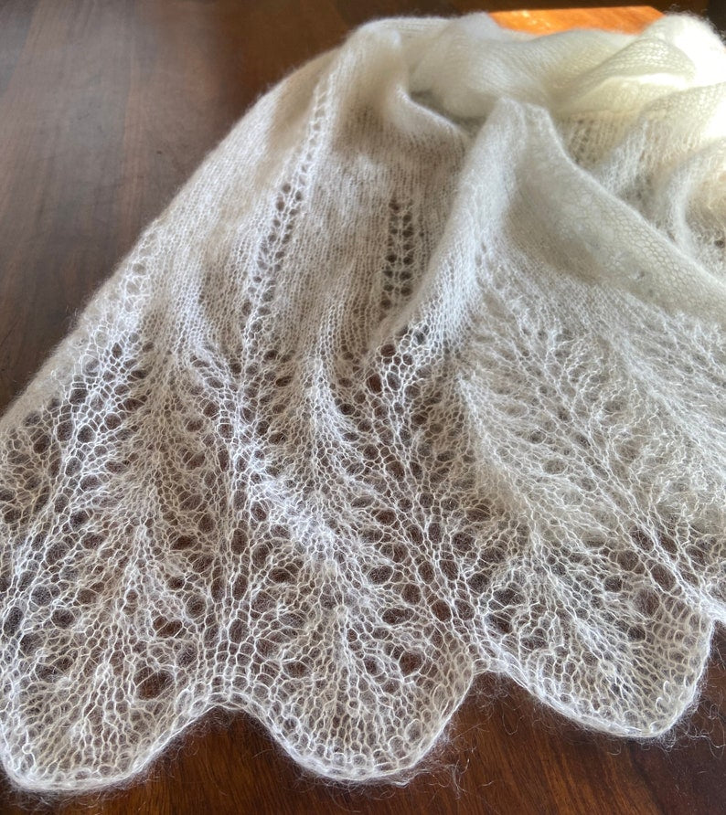 Elegant Lace Knit Shawl Pattern