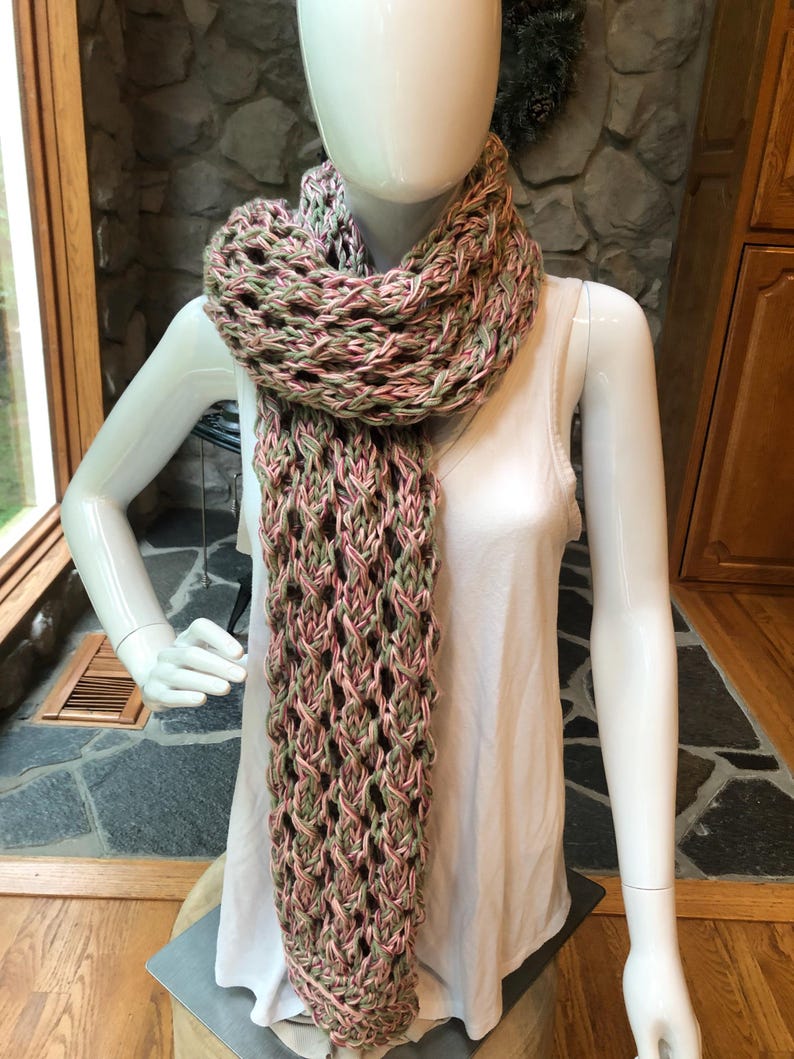 Rectangular Rose and Frost Green Lacy Wrap Knitting Pattern