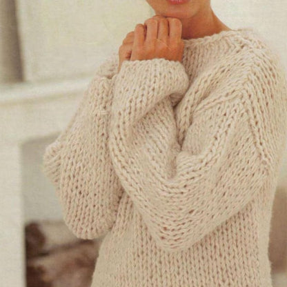 Easy Super Chunky Knit Sweater Pattern