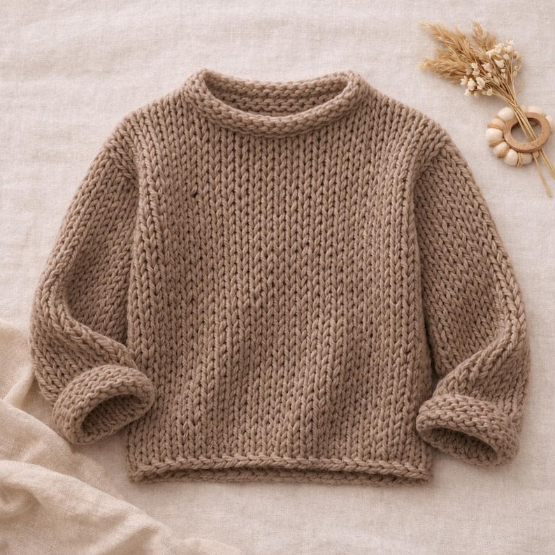 Easy Super Chunky Knit Sweater Pattern
