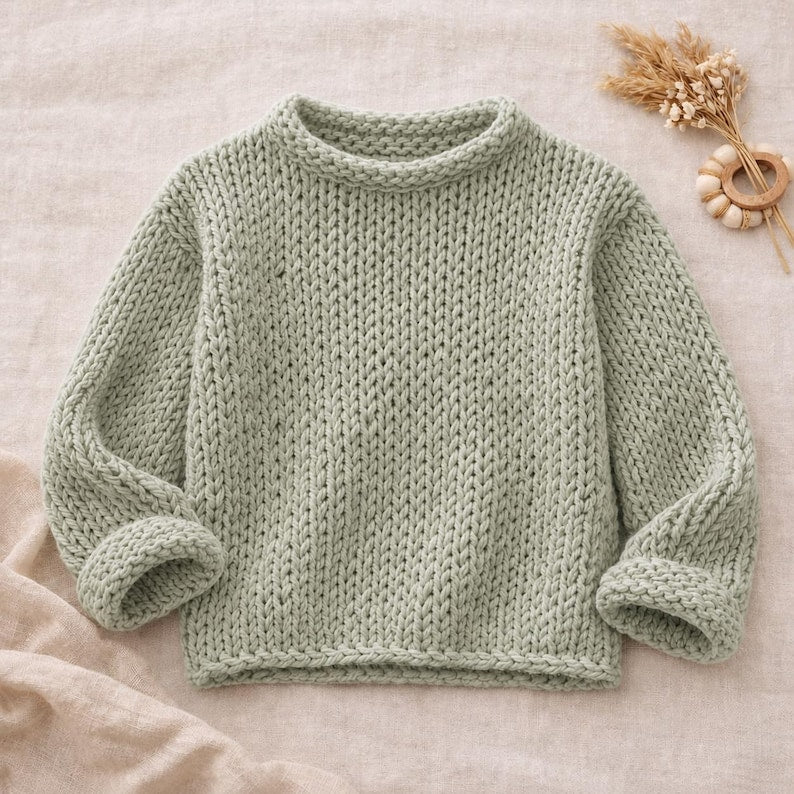 Easy Super Chunky Knit Sweater Pattern