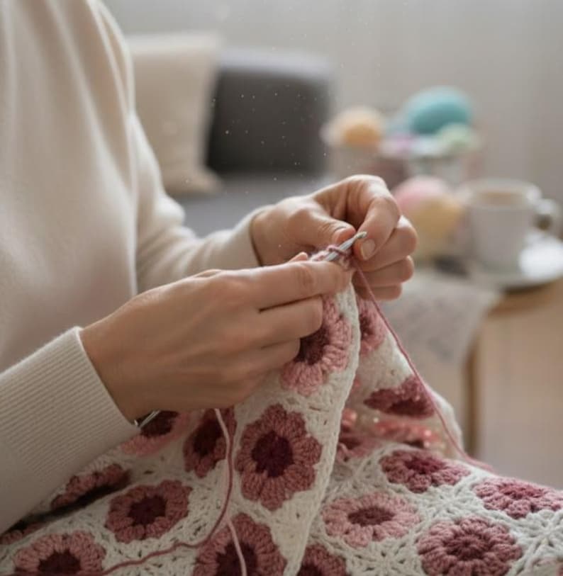 Afghan Motif Crochet Blanket Pattern