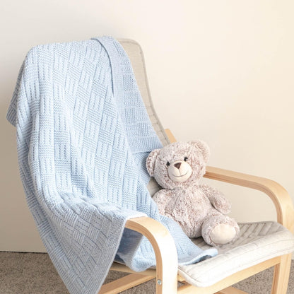 Knitting pattern Checkered baby blanket