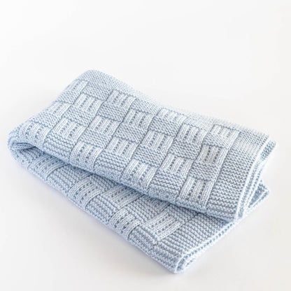 Knitting pattern Checkered baby blanket