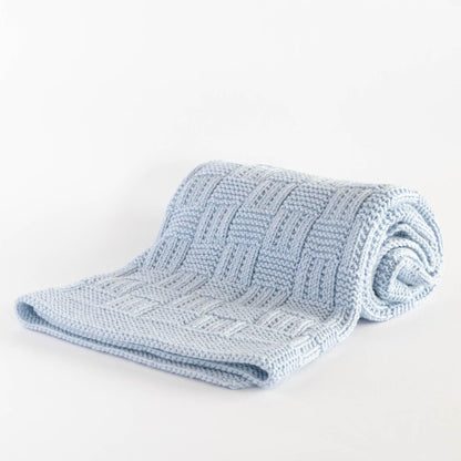 Knitting pattern Checkered baby blanket