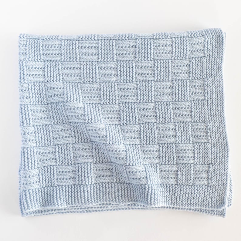 Knitting pattern Checkered baby blanket
