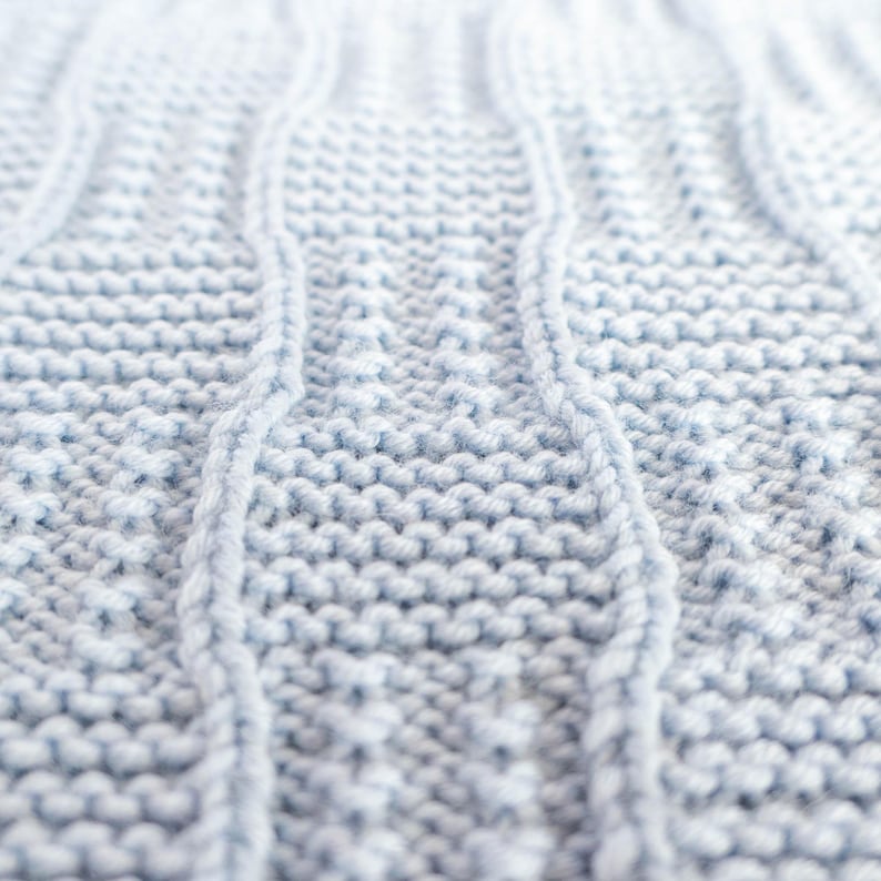Knitting pattern Checkered baby blanket