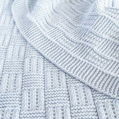 Knitting pattern Checkered baby blanket