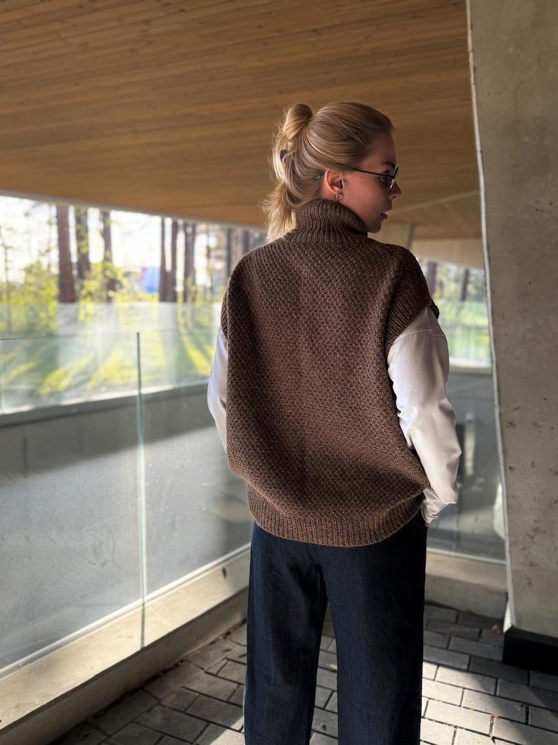 Oatmill Vest Knitting Pattern