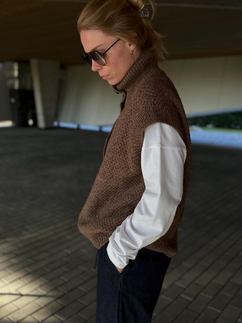 Oatmill Vest Knitting Pattern