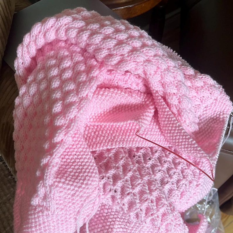 Knitting Baby Bubble Blanket & Beanie Pattern