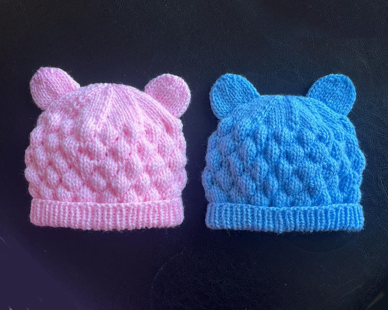 Knitting Baby Bubble Blanket & Beanie Pattern