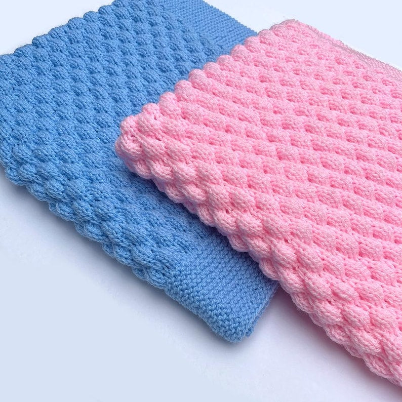 Knitting Baby Bubble Blanket & Beanie Pattern