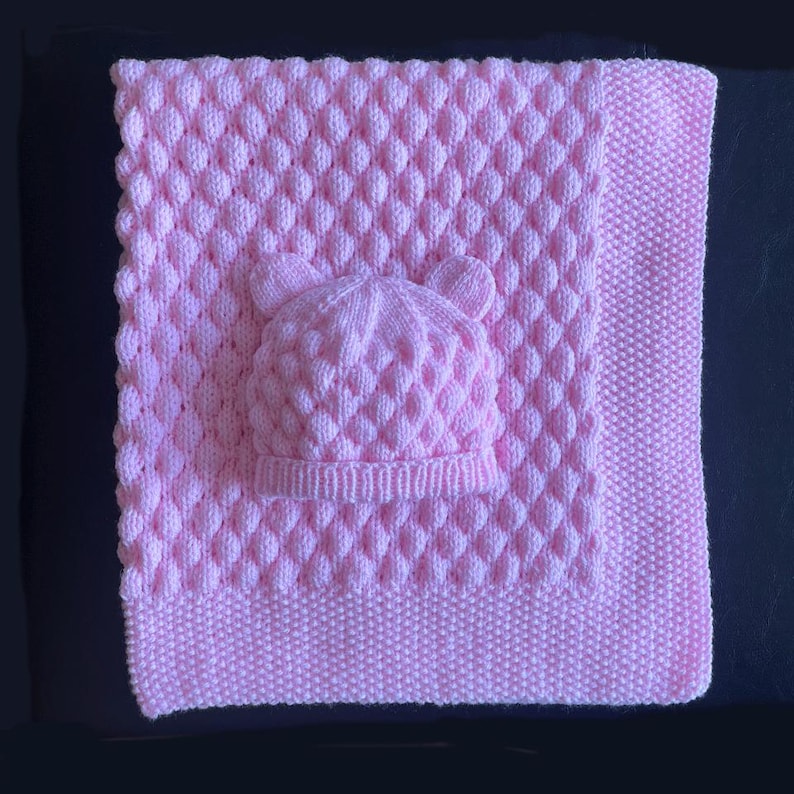 Knitting Baby Bubble Blanket & Beanie Pattern
