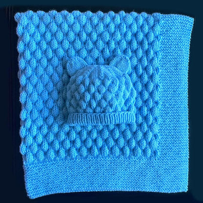 Knitting Baby Bubble Blanket & Beanie Pattern