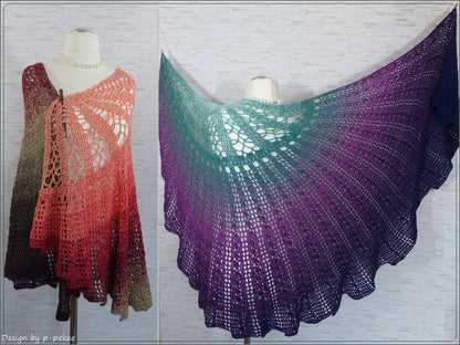 Crochet pattern Hyalma: a beautiful crocheted shawl