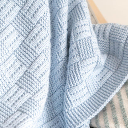 Checkered baby blanket Knitting pattern
