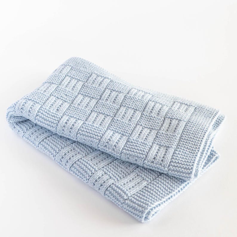 Checkered baby blanket Knitting pattern