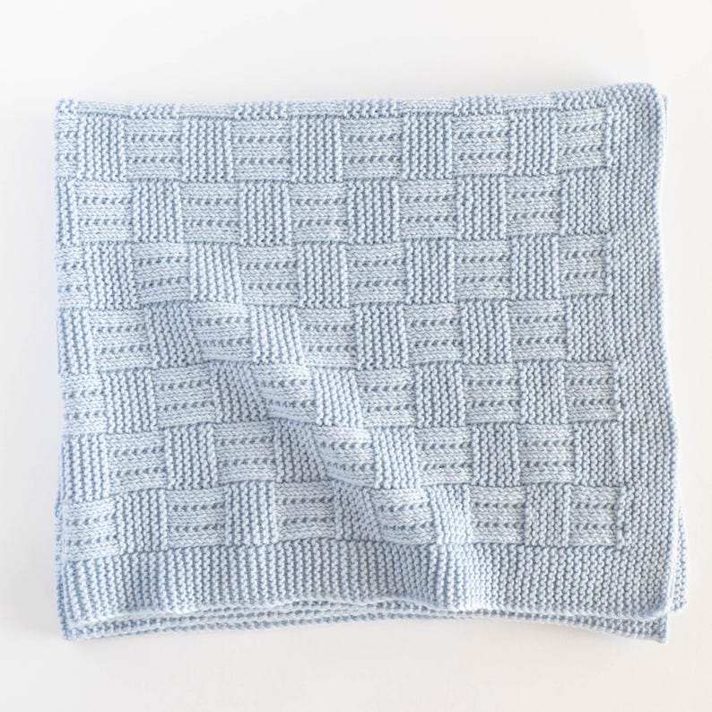 Checkered baby blanket Knitting pattern