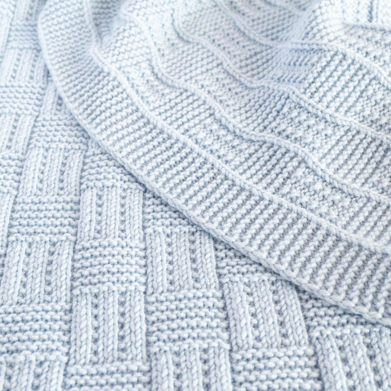 Checkered baby blanket Knitting pattern