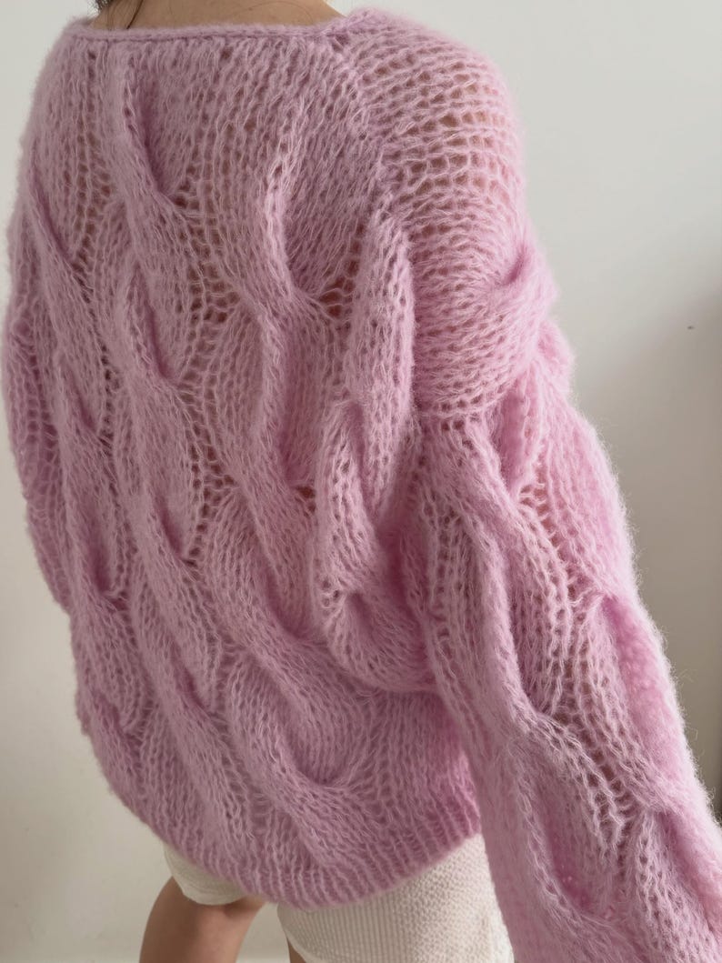 Cable V-neck Sweater Knitting Pattern